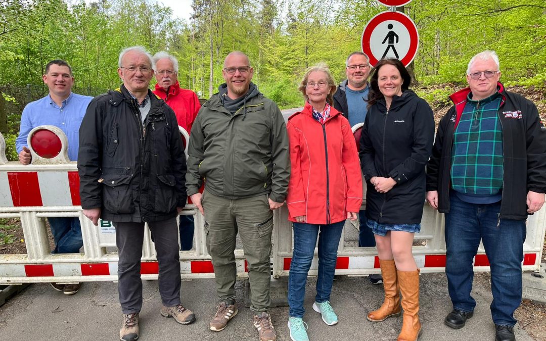 Baubeginn am Hufeisenweg im Gerichtswald der Gemeinde Linsengericht